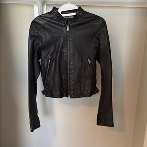 True Religion Size S Women's Black Authentic Leather Jacket